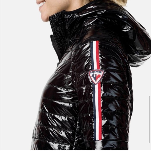 NwoT! Rossignol Cyrus Puffer L burgundy oxblood shiny jacket - Picture 2 of 7